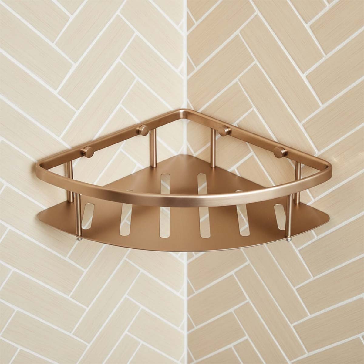 bronze corner wire shower caddy