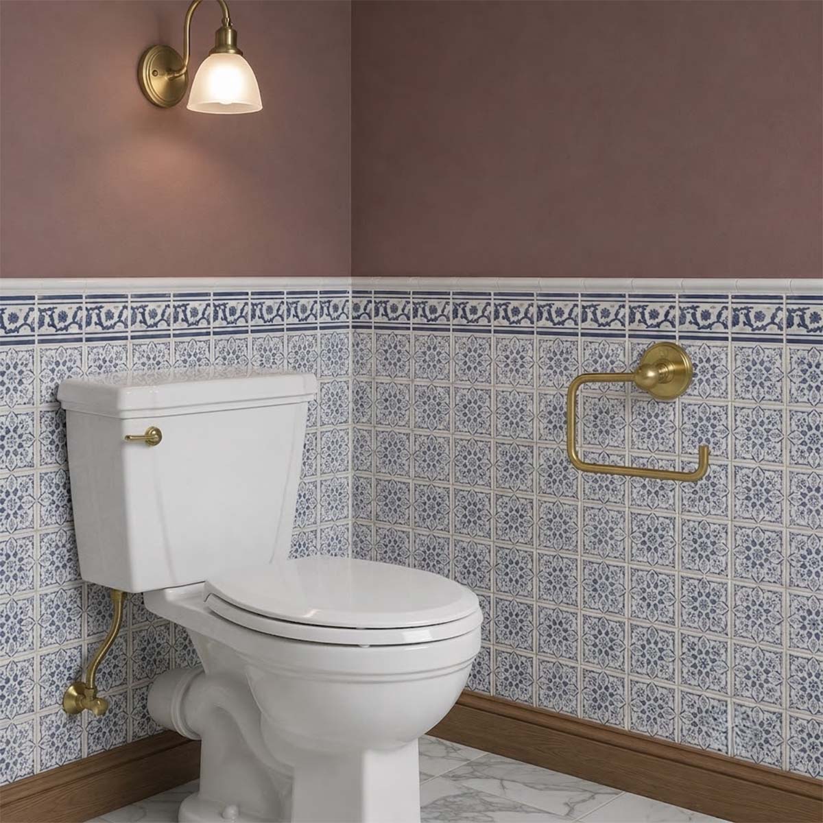 brushed brass traditional toilet roll holder Ireland