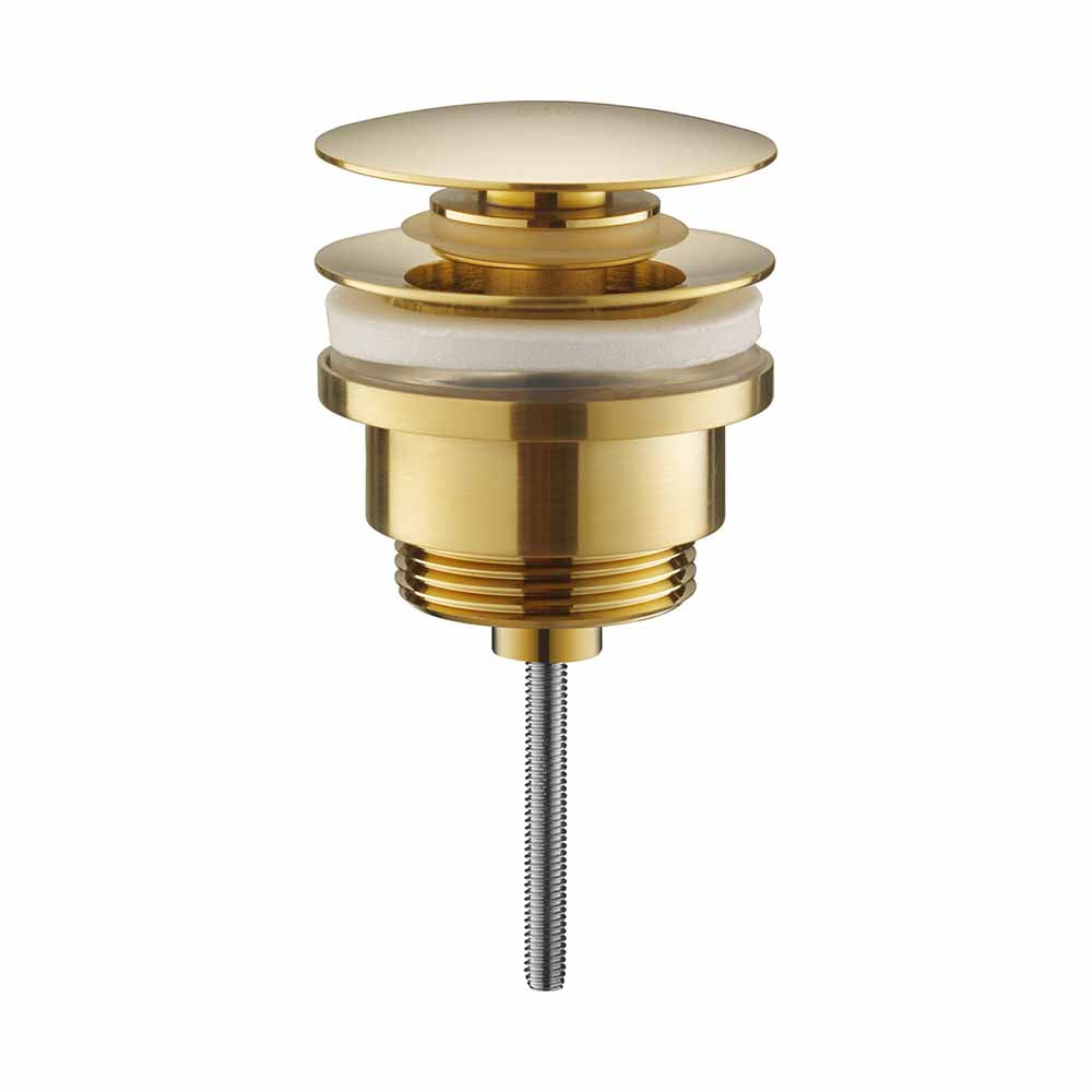 Brushed brass universal basin waste