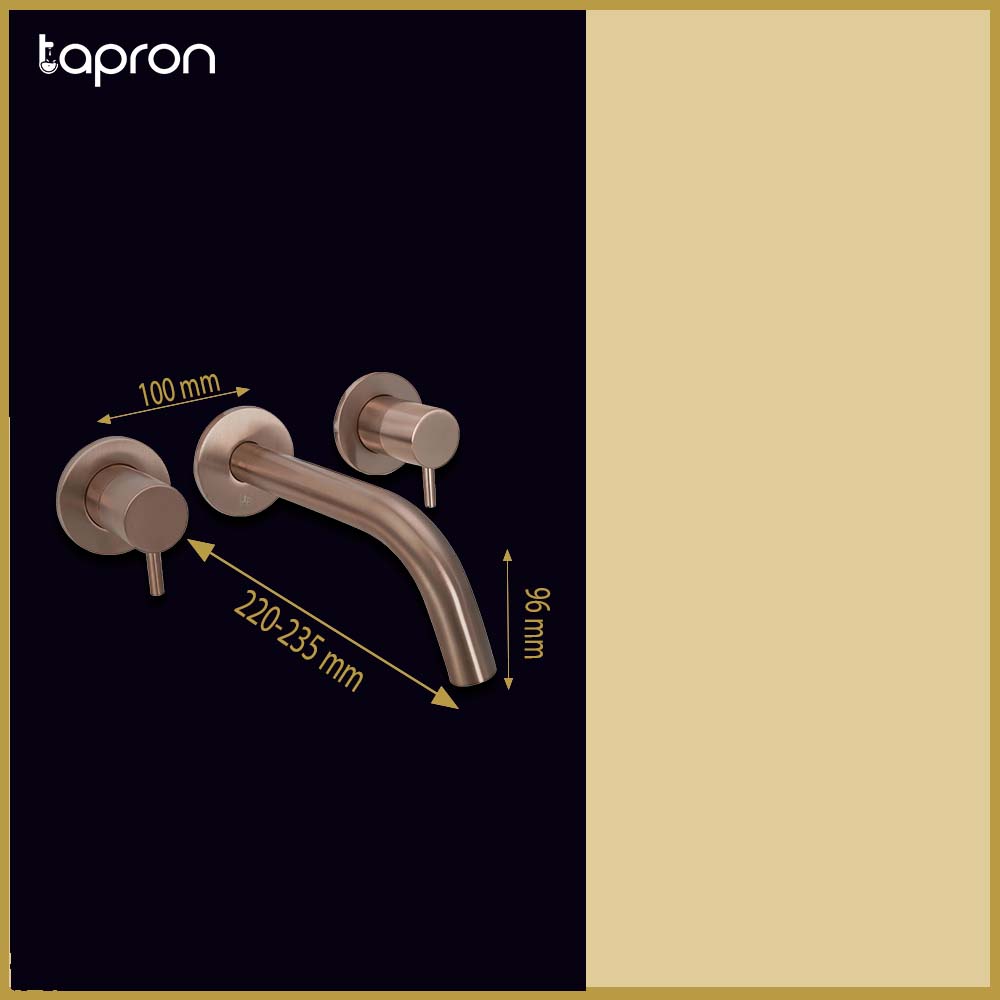 Wall mounted bronze basin tap-Tapron