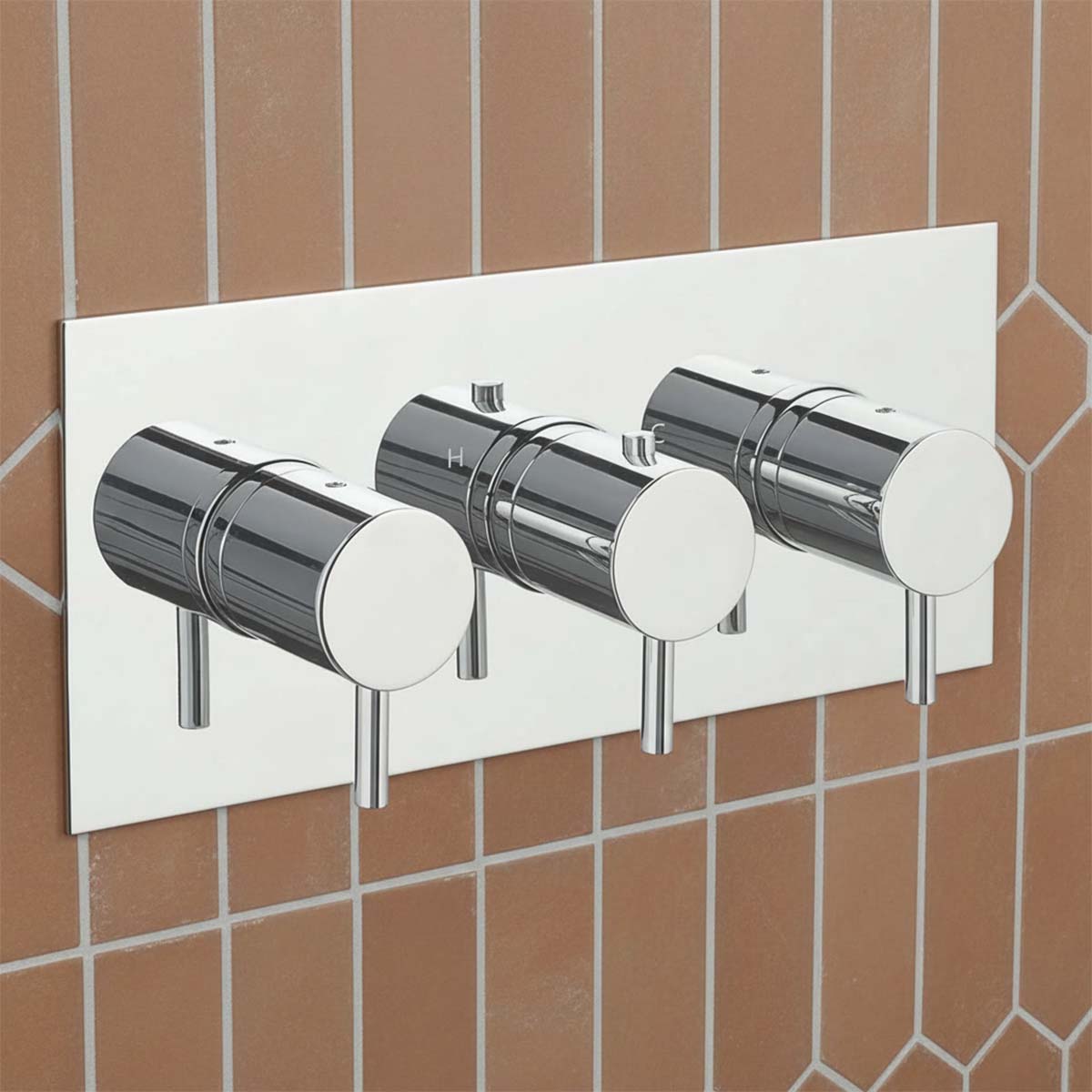 chrome concealed shower valve