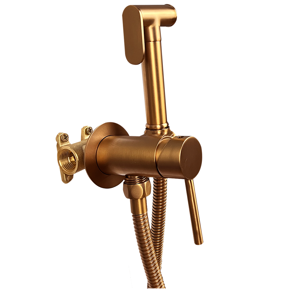 Rose gold bidet douche spray