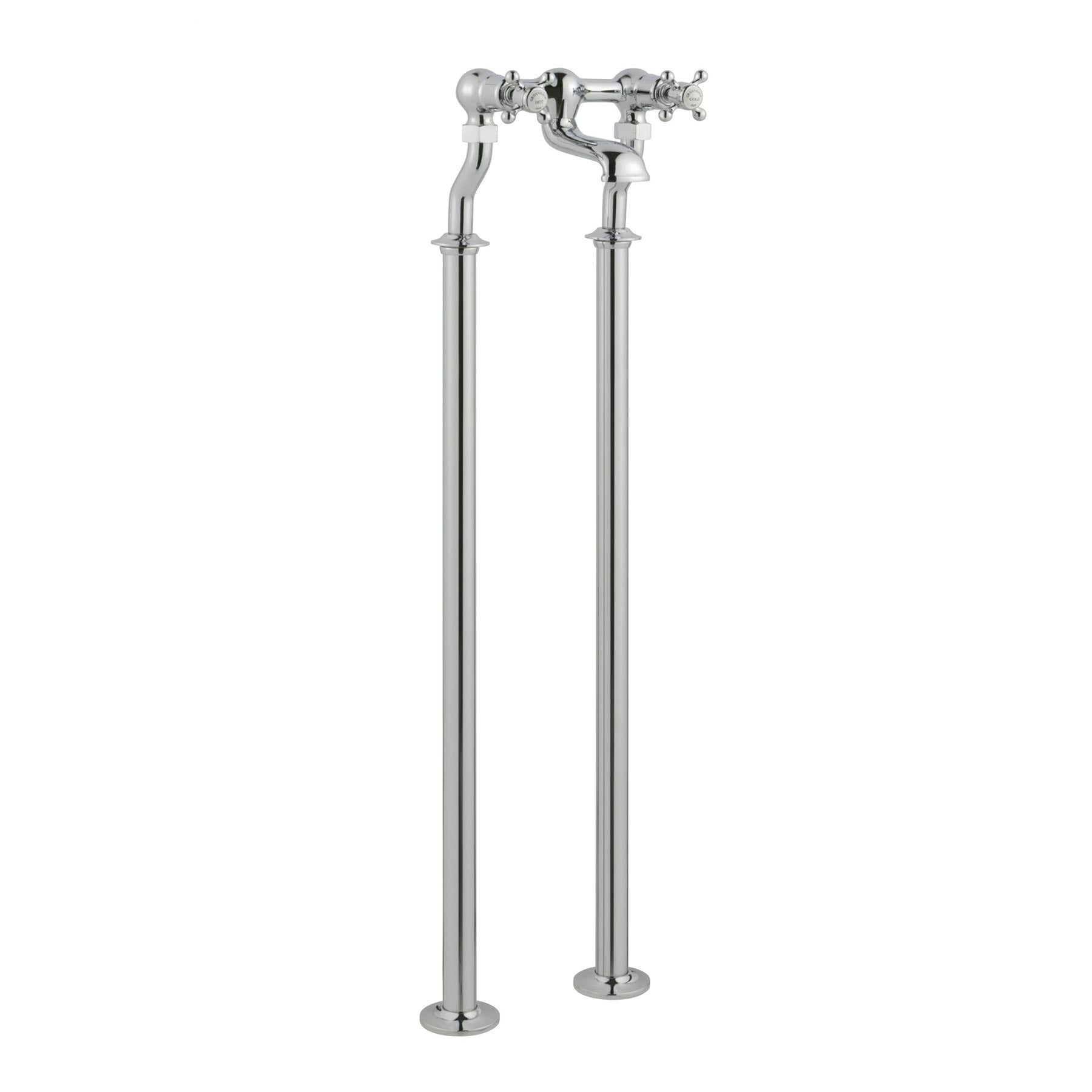 Floor standing crosshead bath filler tap