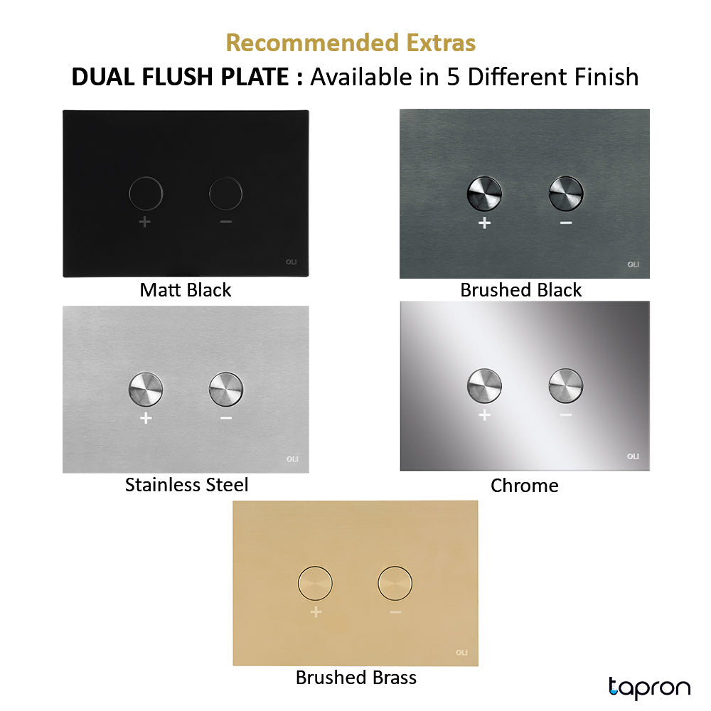 Flush plate toilet citern-tapron