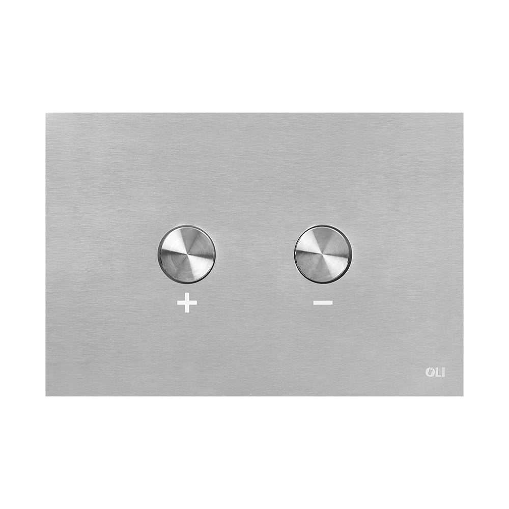 Steel dual flush plate-tapron