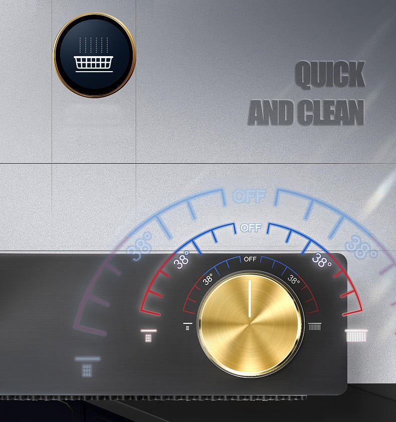 Brushed black kitchen tap with 3 mode function