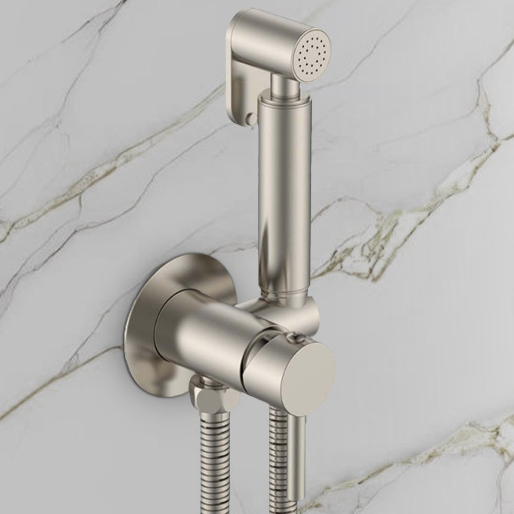 Brushed nickel douche kit