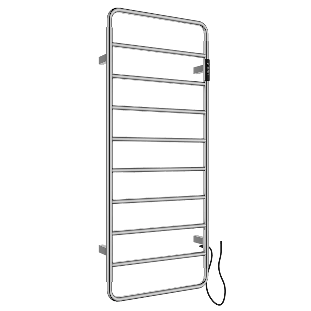 Brushed stainless steel electric radiator