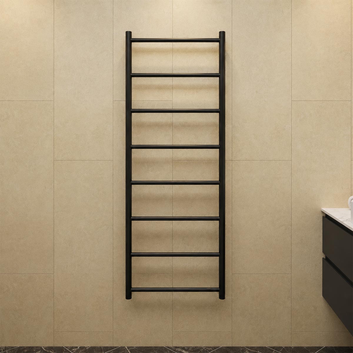 tall dual fuel towel radiator rail 1200mm