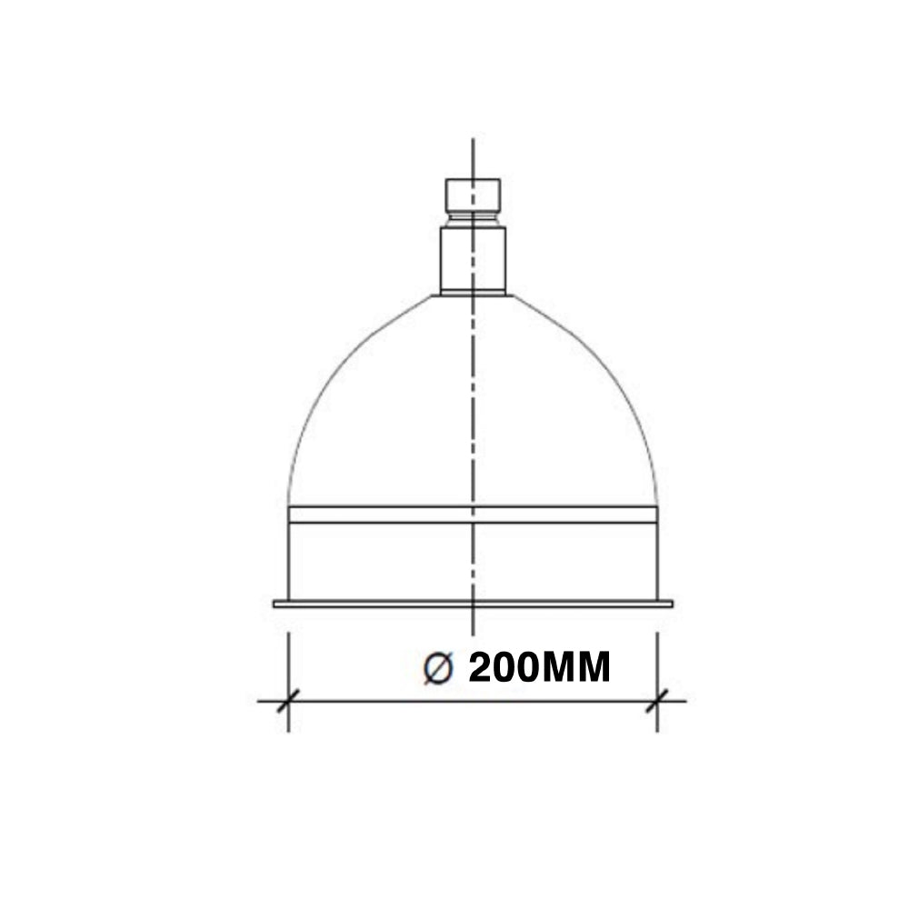 Gold Cross Victorian Bath Shower Heads - Technical drawing