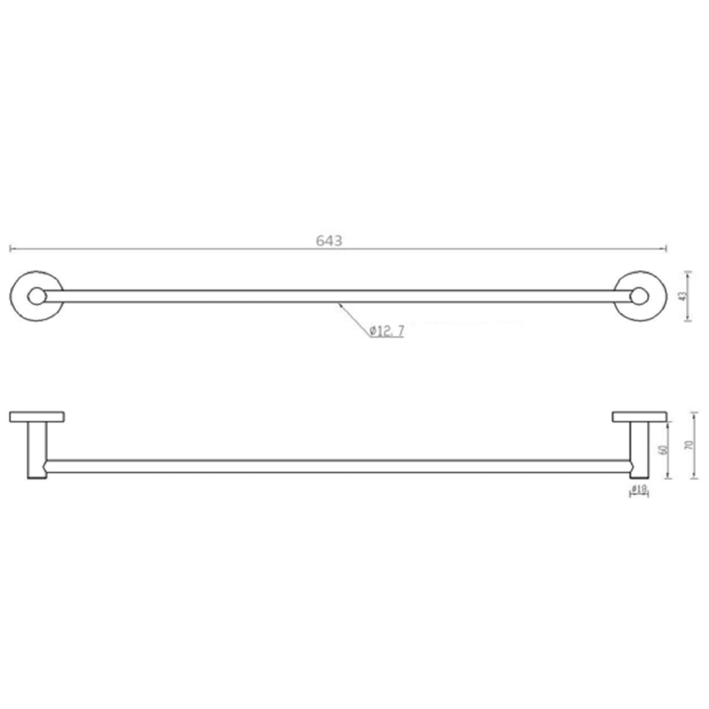 Towel hanger - Technical drawing