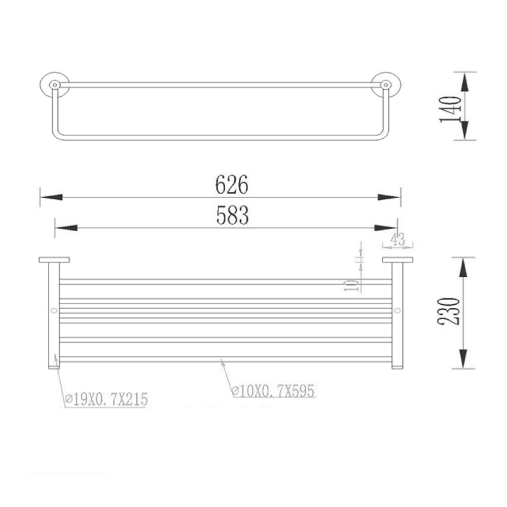 Towel rails - Technical drawing-tapron