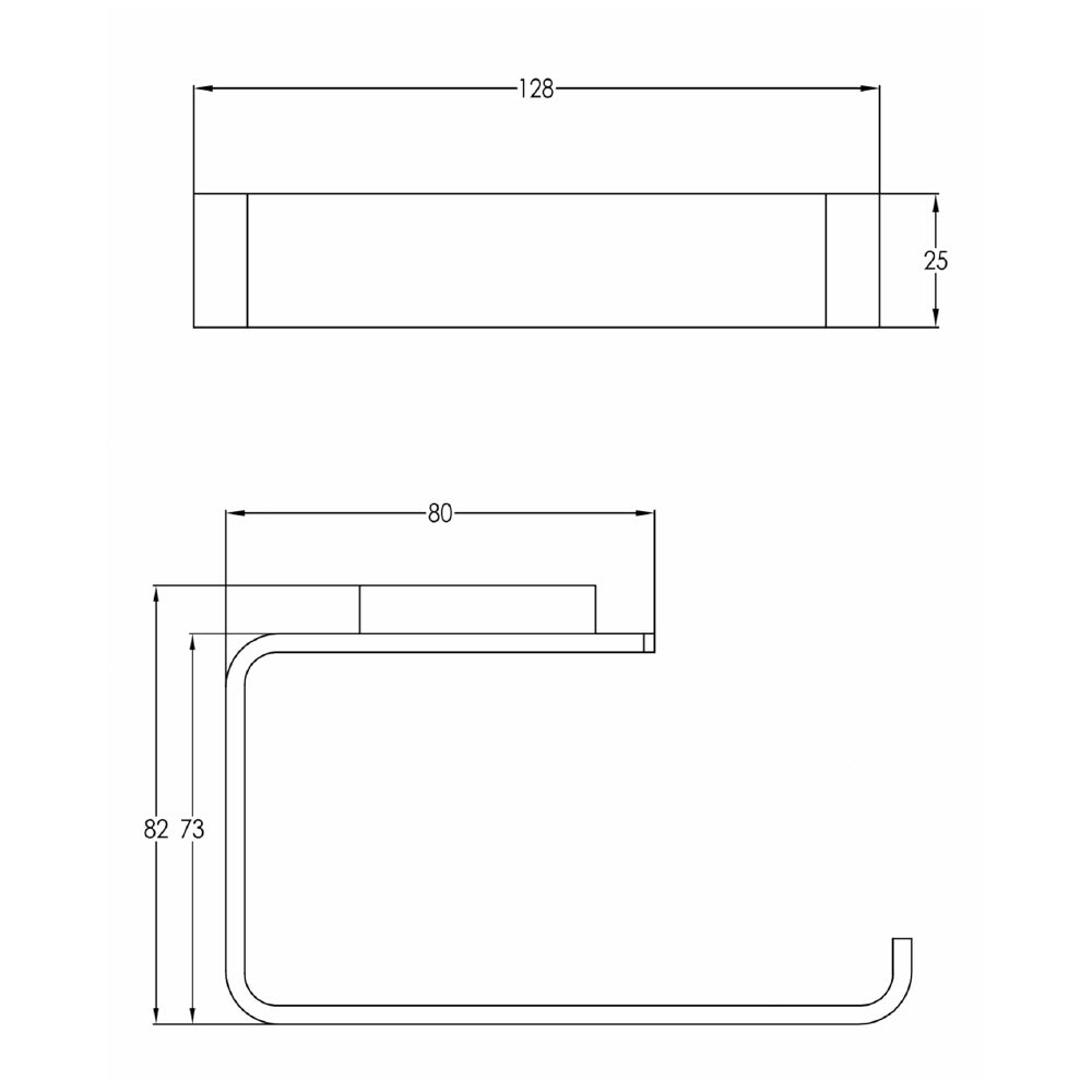 Toilet paper holder - Technical drawing-tapron