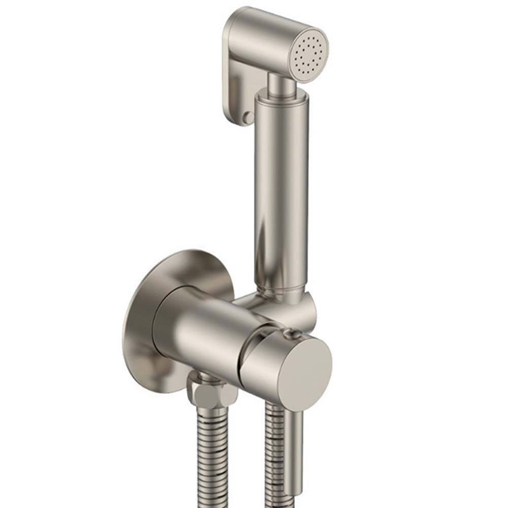 Brushed nickel douche kit