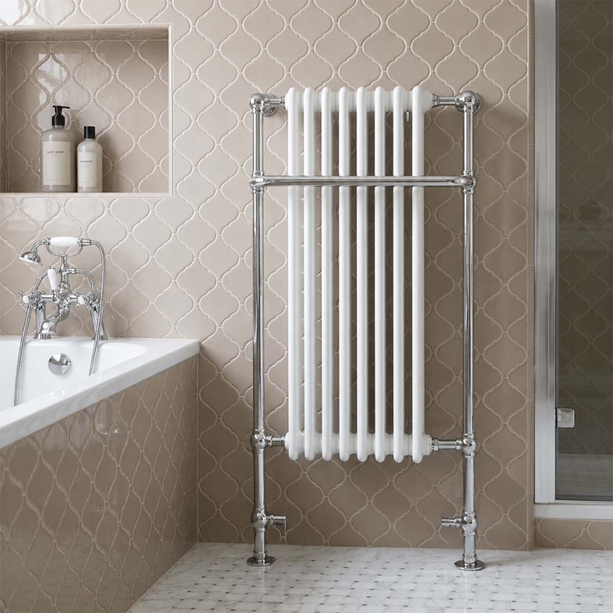 dual fuel traditional towel rail radiator chrome Ireland