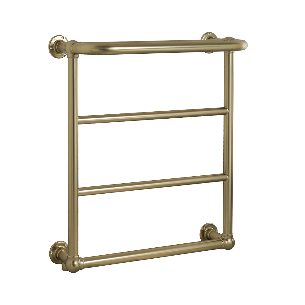 Traditional towel rail radiator brushed brass