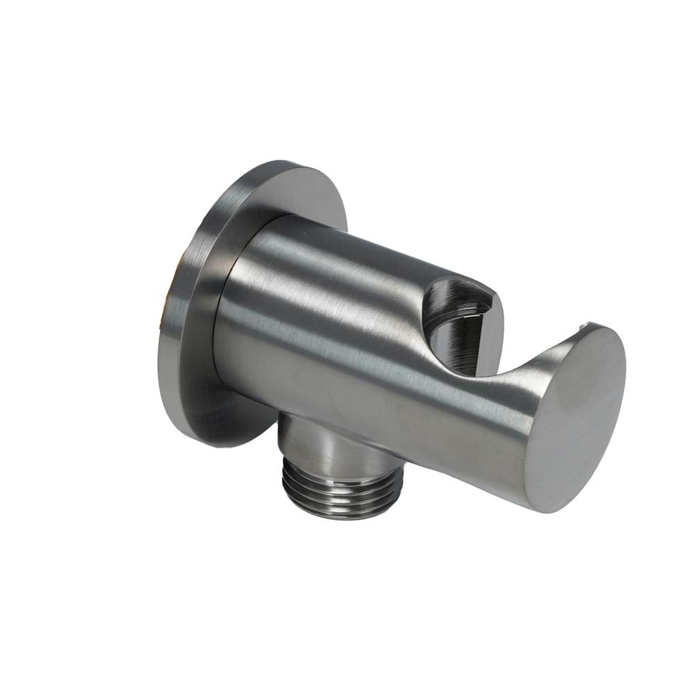 Wall mounted water elbow brushed black