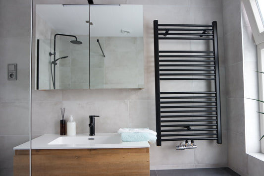 What color towel rail gives off most heat ?