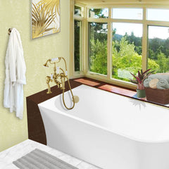 Gold bathroom tap set