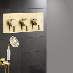 2 Outlet Thermostatic Concealed Shower Valve with Designer Handle 