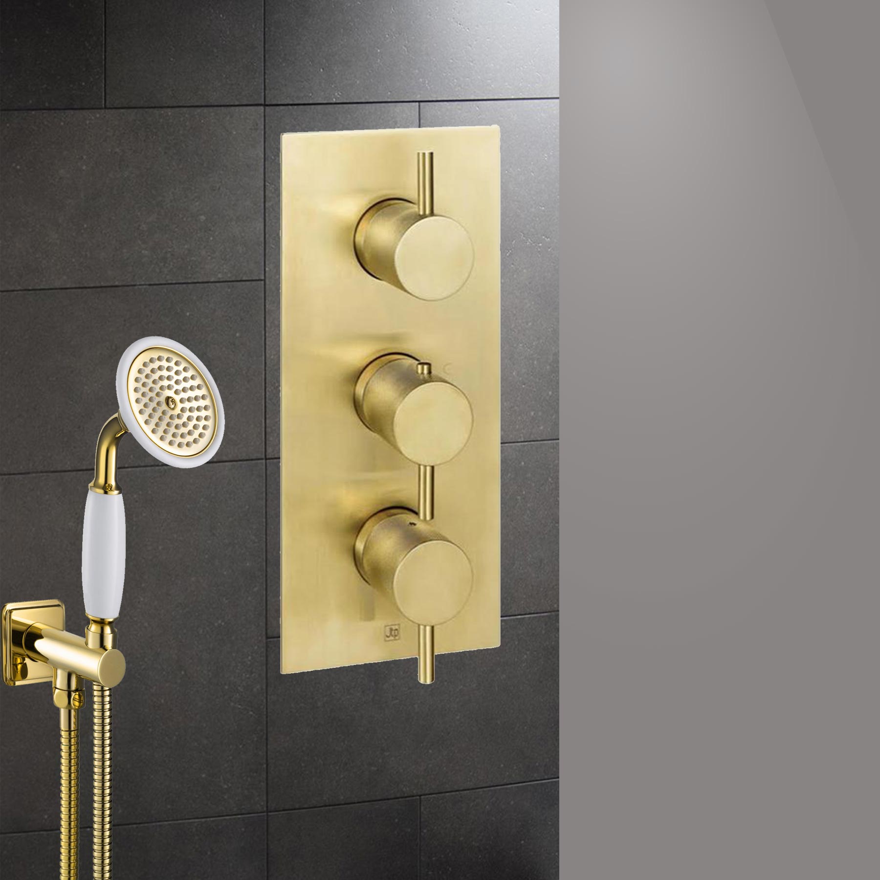 2 Outlet Thermostatic Concealed Shower Valve with Designer Handle