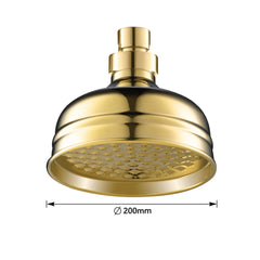 Gold bathroom shower head - Dimension