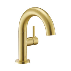Basin Mixer with Side Lever and Swivel Spout - Brushed Brass