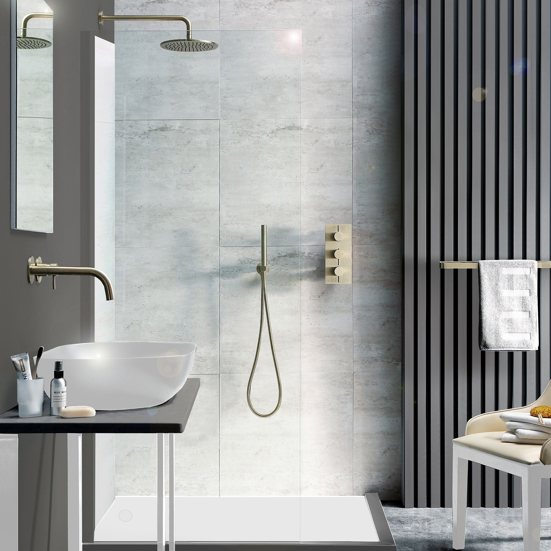 VOS 2 Outlet Concealed Thermostatic Bath Shower Valve 