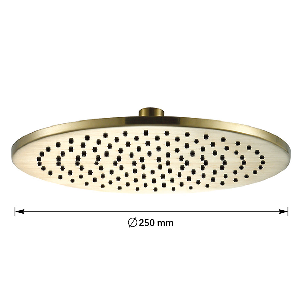 brushed brass shower head