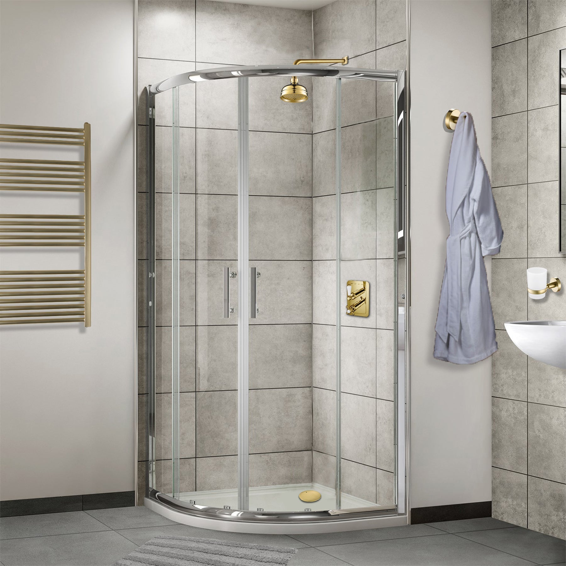 Gold Heated Towel Rail