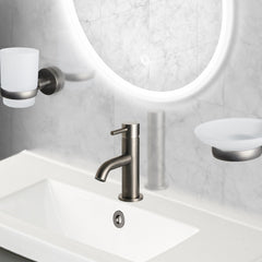 Monobloc basin mixer tap - Brushed black