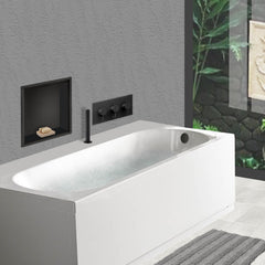 Matt black pull out shower handset