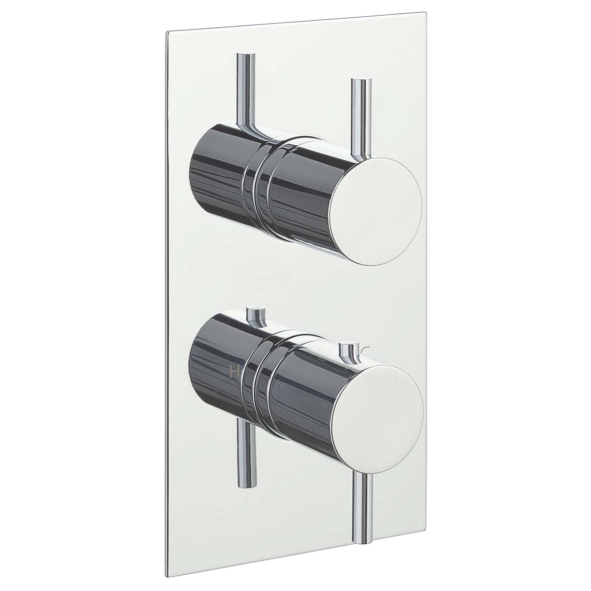 2 Outlet Concealed Thermostatic Bath and Shower Valve - Chrome
