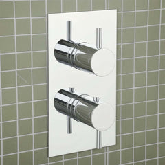 2 Outlet Concealed Thermostatic Shower Valve - Chrome