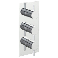2 Outlet with 3 Handles Concealed Bath and Shower Valve - Chrome