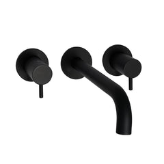 3-Hole Basin Mixer Wall Mounted - Matt Black