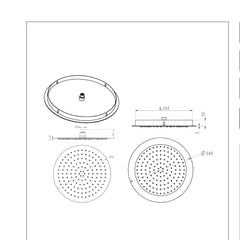 300mm Ceiling Mounted Round Overhead Shower Head