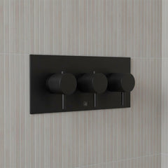 3 Outlets Concealed Shower Valve with Knurled Handles