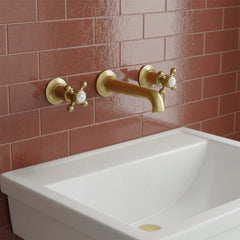 3 hole traditional basin mixer tap - brass Ireland