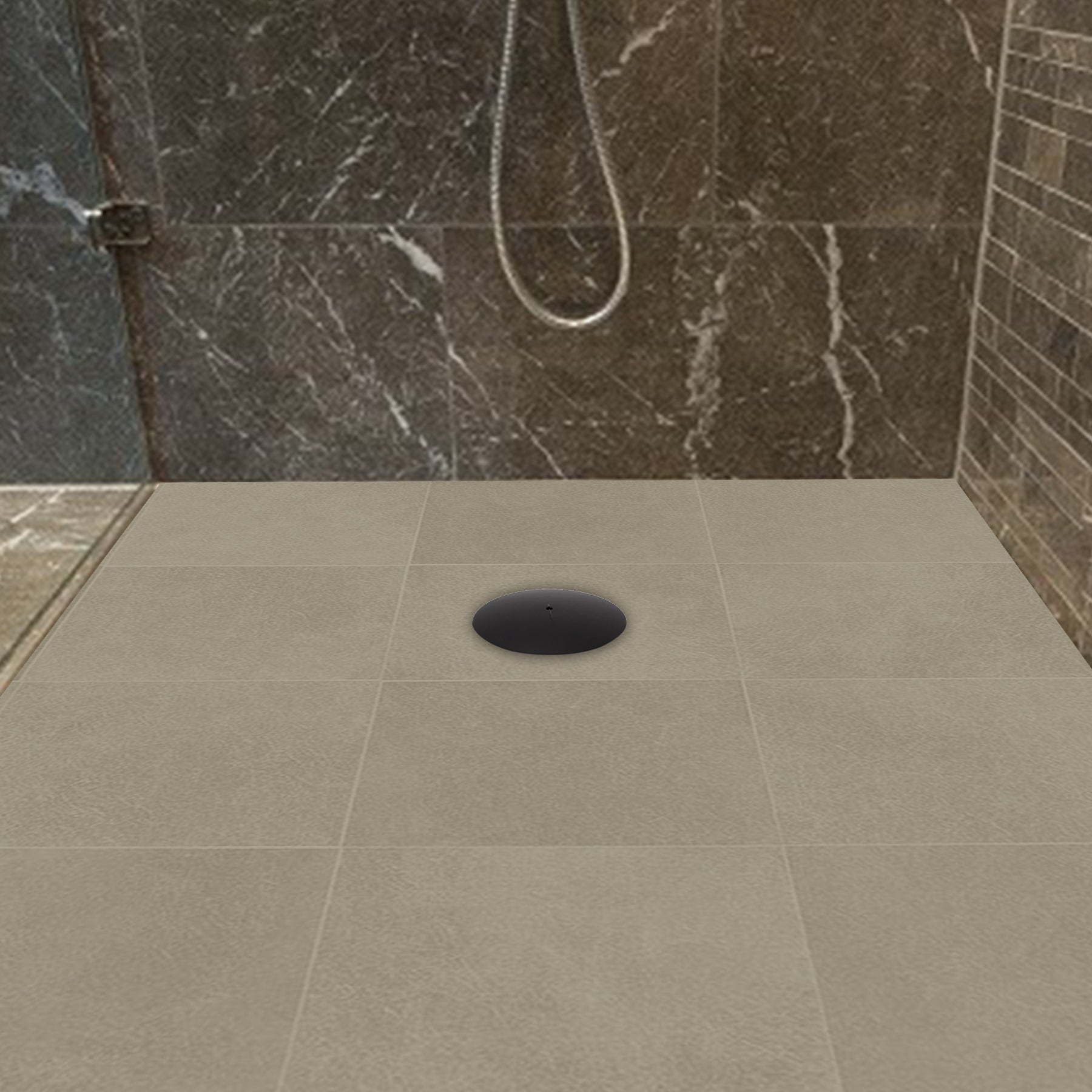 Matt Black shower waste 