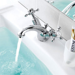 Traditional chrome mono basin mixer tap