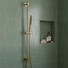 900mm brushed brass slider shower rail Ireland 