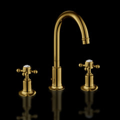 Antique Gold Deck-Mounted Sink Tap