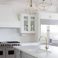 Modern gold kitchen tap 