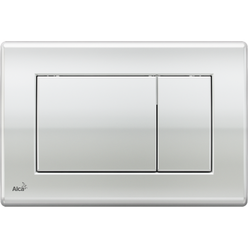 Square Chrome Large Button Plate 