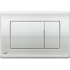 Square Chrome Large Button Plate 