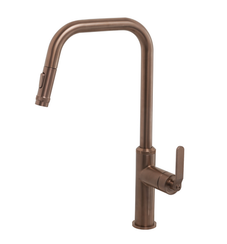Bronze pull out kitchen tap