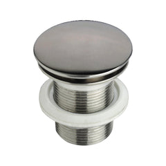 Brushed stainless steel freeflow basin waste 