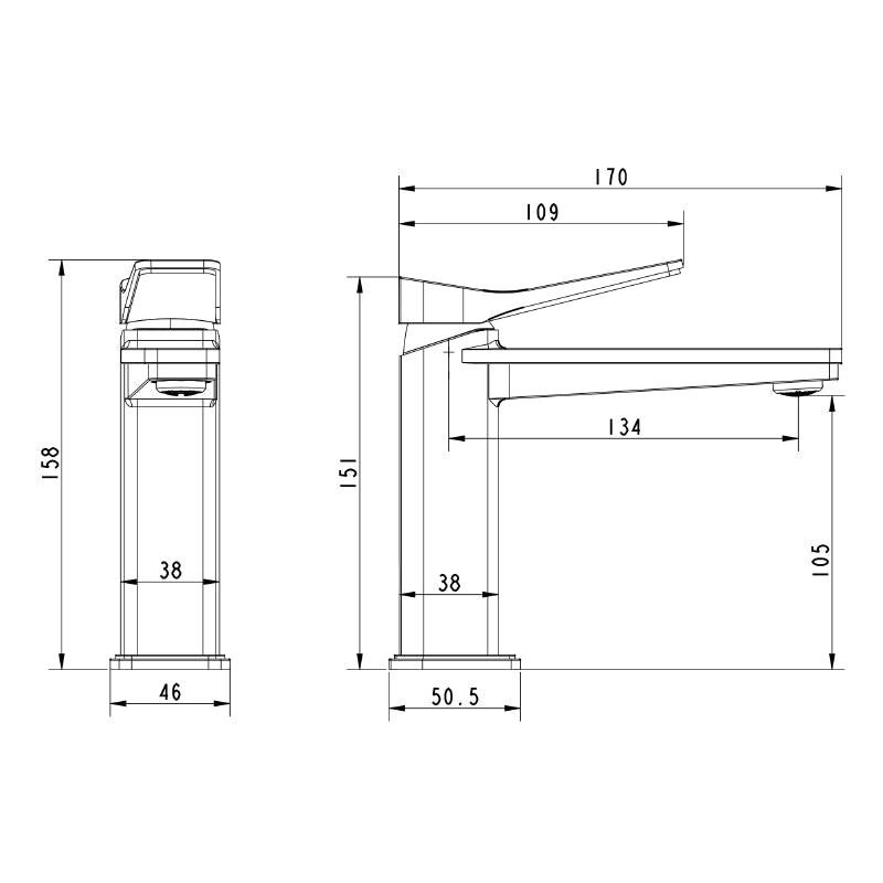 traditional basin taps-Drawing Technical