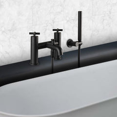 Solex Black Deck Mounted Bath Shower Mixer with Kit, MP 0.5 